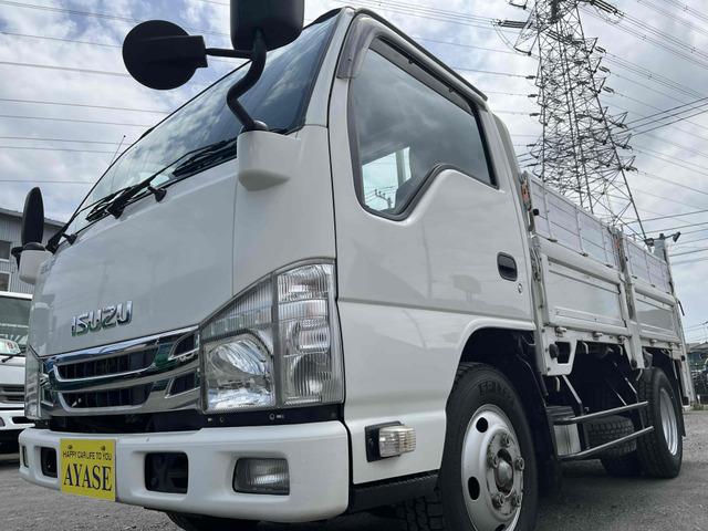 H29年式エルフ垂直パワーゲート付2.95t積み全低床平ボディー入庫しました!