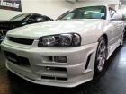 R34スカイライン25GTターボホワイトパールカラー4DセダンボディR34GTR仕様フルエアロ...