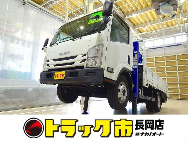 お問合せ管理No.E310 H30 エルフ 3.4t 高床 ワイドロング タダノ4段セルフクレーン付
